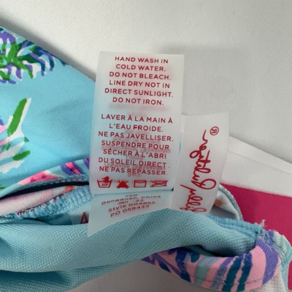 NEW Lilly Pulitzer Bliss Halter Tankini Top Celestial Blue Cay to Heart Sz 4 - Picture 15 of 16